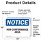 Signmission Non-Conformance Area, 14 in W x Rectangle, Vinyl Decal OS-2PACK-NS-D-1014-L-15057 - alternate 2
